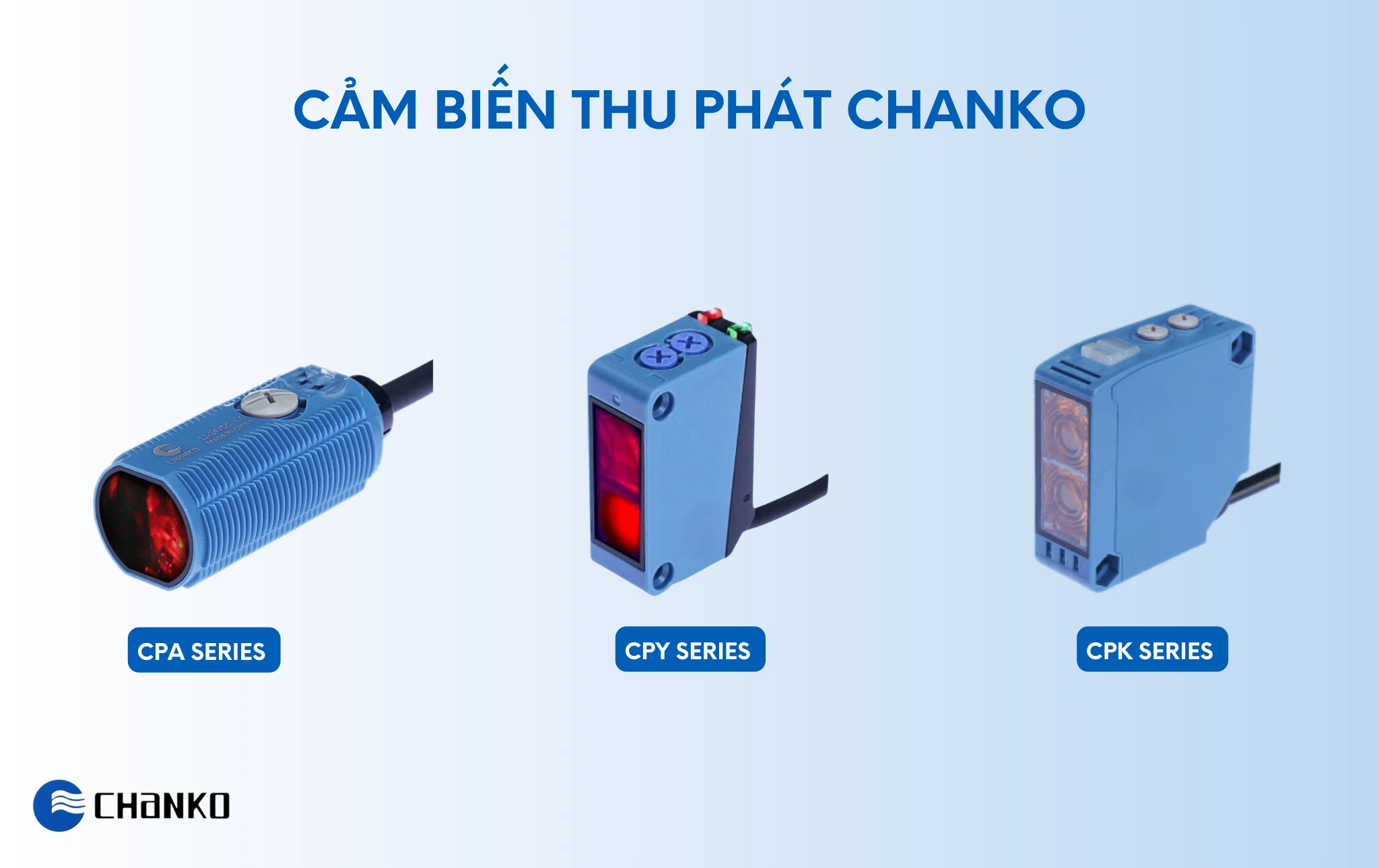 Cảm biến quang thu phát độc lập - thu phát chung | Bảng giá, Có sẵn 8 Cảm biến thu phát CHANKO