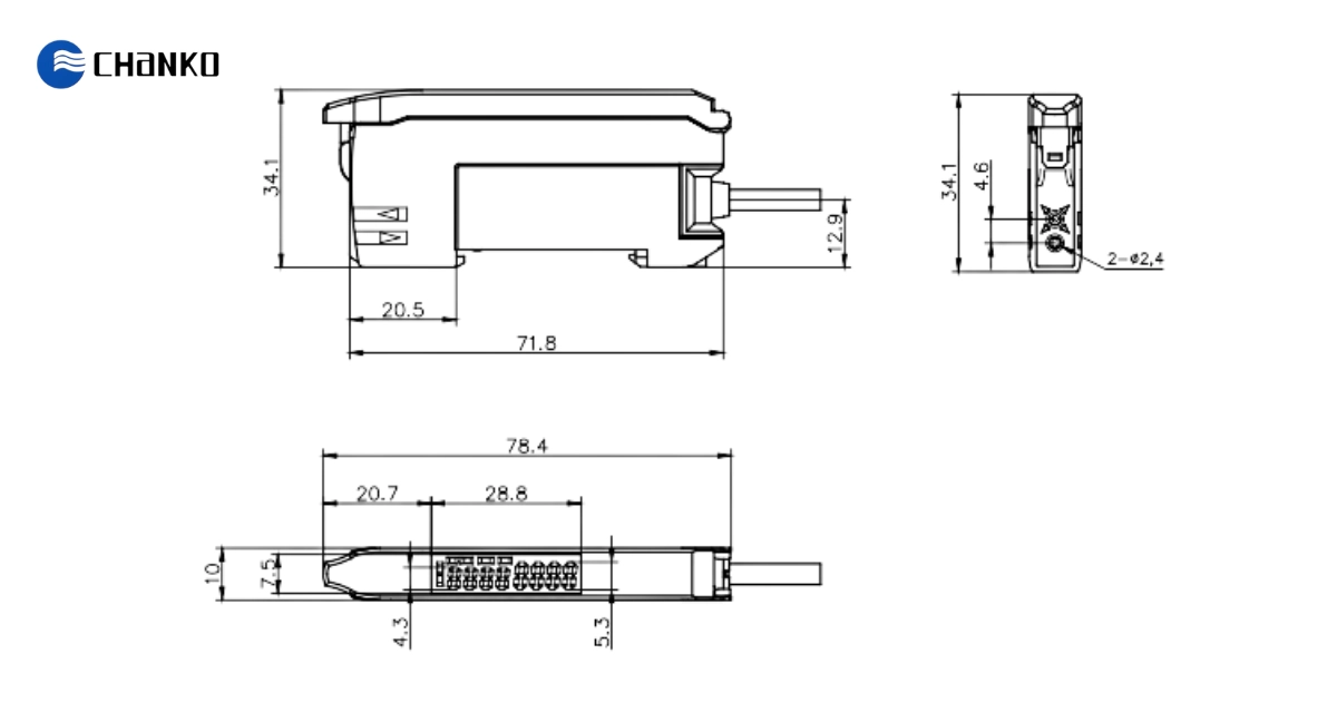 Bảng vẽ kích thước cáp sợi quang CX6